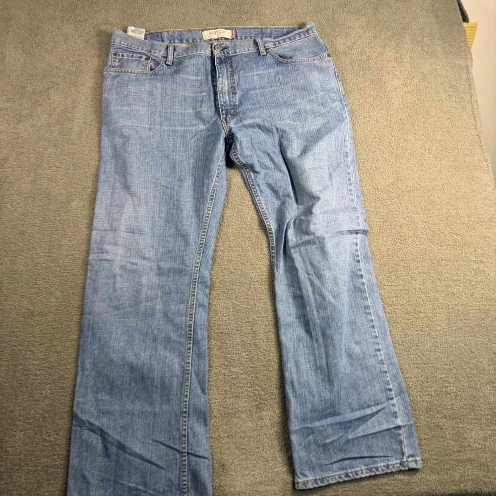 Levis 527 Slim Bootcut Jeans Mens 40x32 Light Wash Blue Denim 5-Pocket